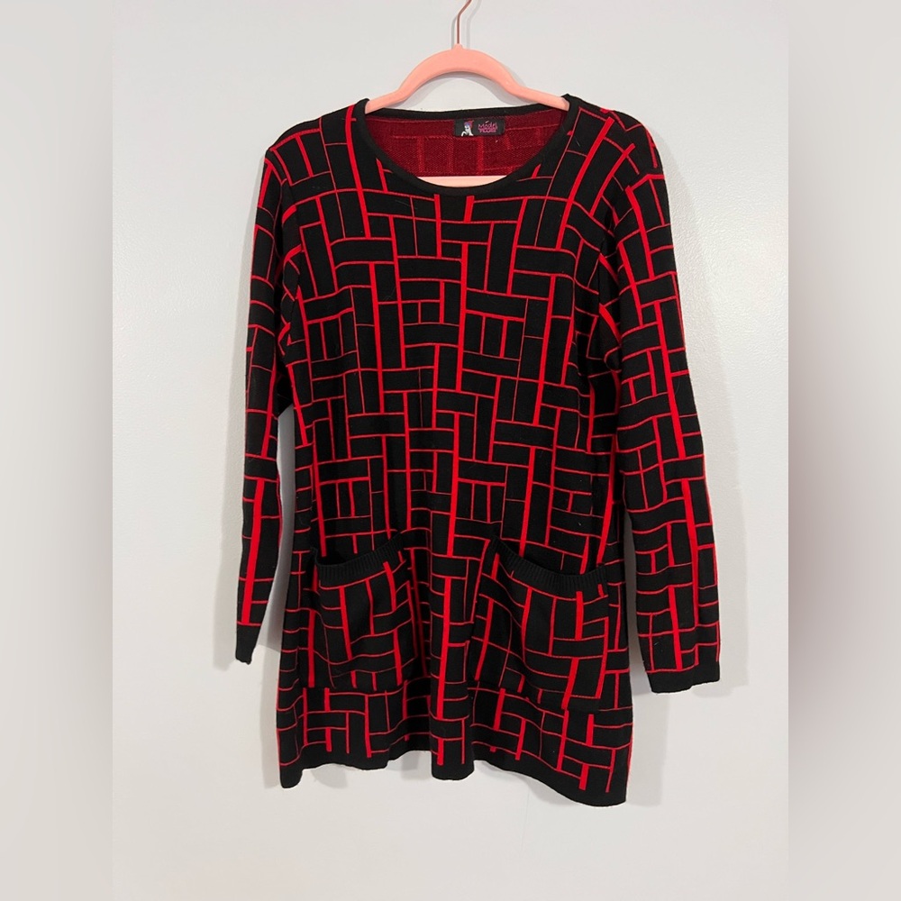 Abstract sweater dress